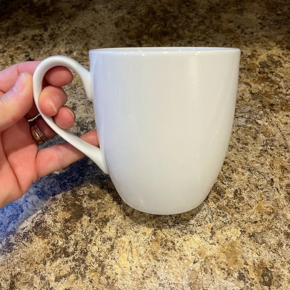 Crate&Barrel Classic White Mug Cup 16 oz.